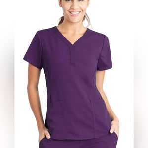 Healing hands purple label eggplant scrub set